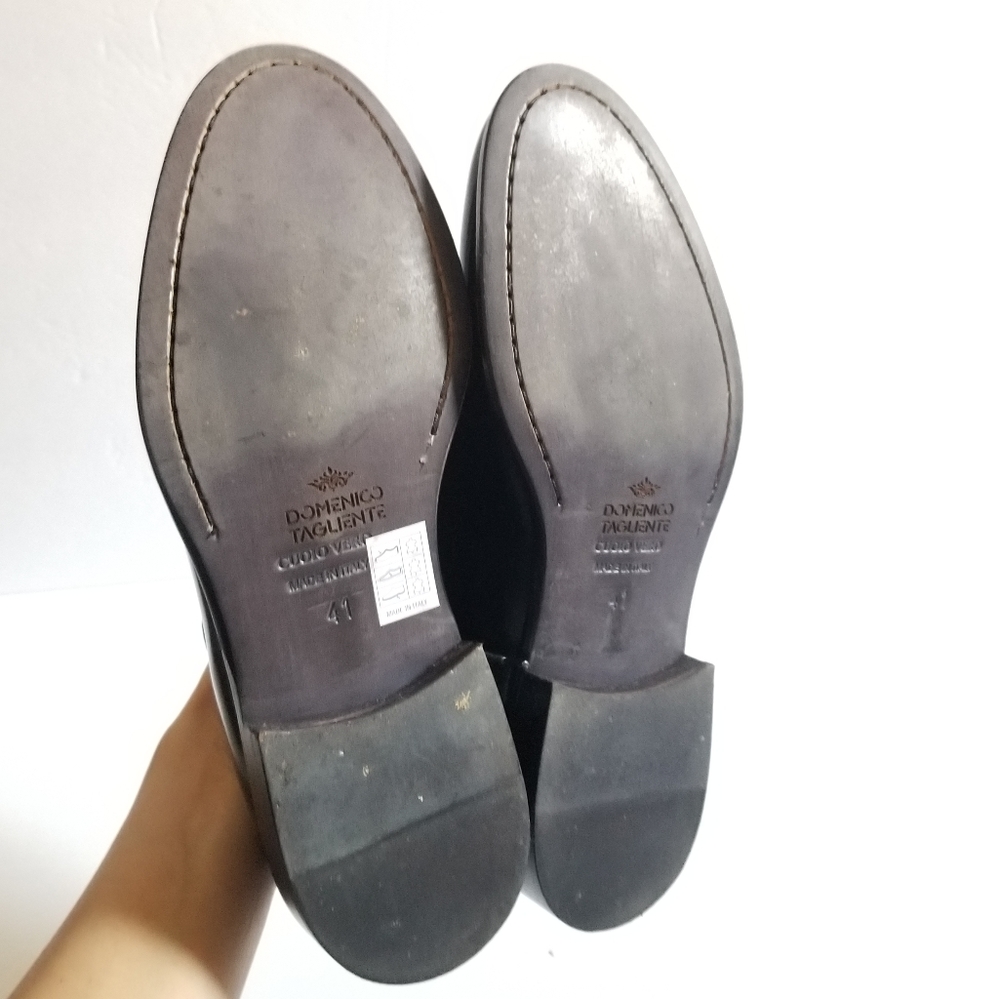 Domenico Tagliente Mens Patent Leather Laced Shoes Size 41 Black - Picture 9 of 11